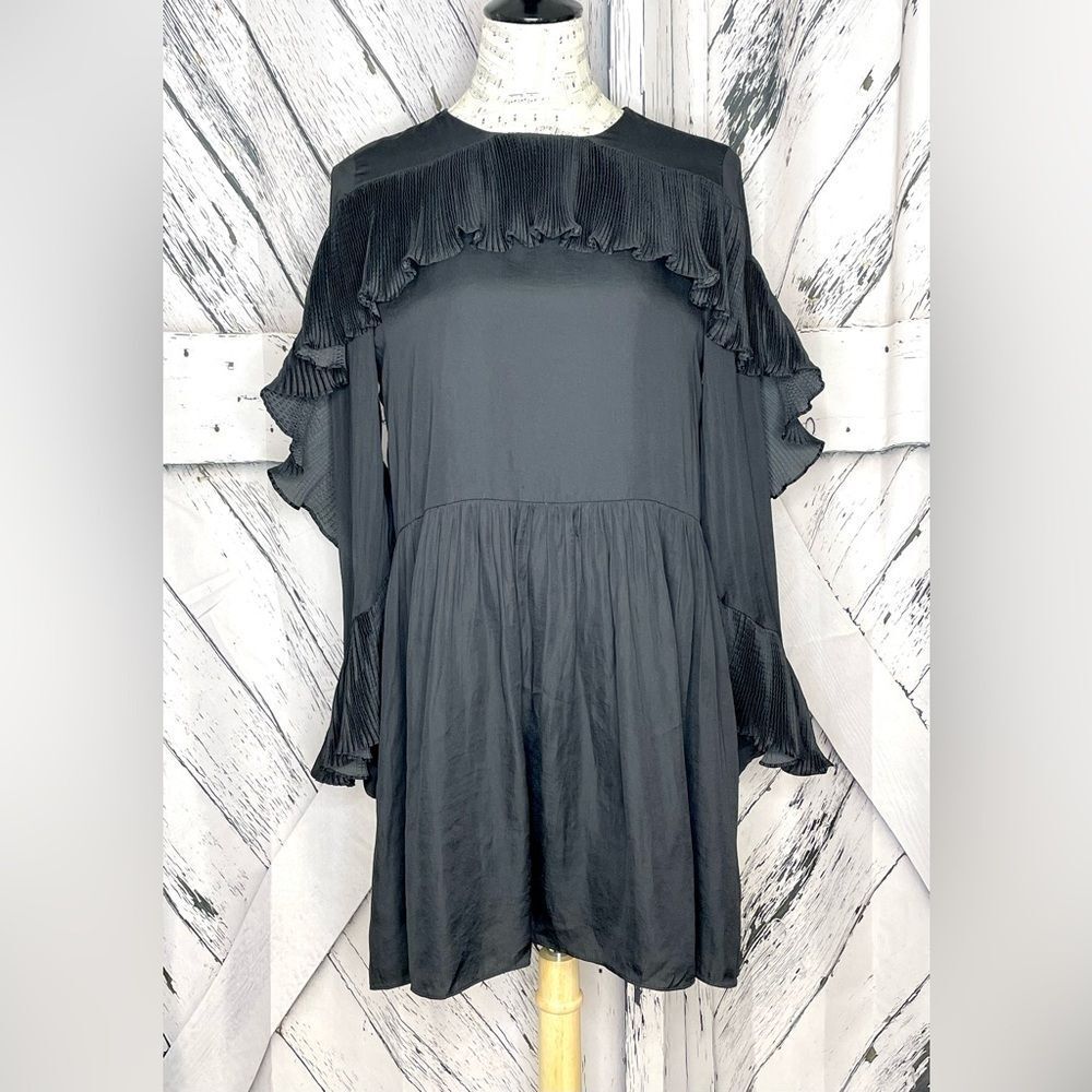 DRA Los Angeles Black Ruffled Dress S